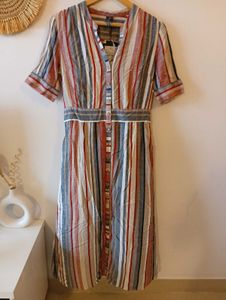Westside Striped A Line Dress