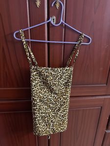 Leopard Print Backless Cami Top