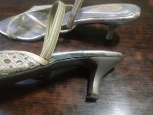 Silver Heel Sandals
