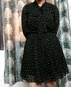 Black georgette summer dress