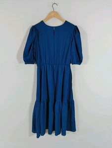 Blue Plain Casual Dress (Women)