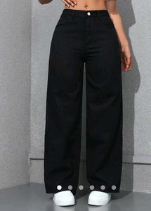 Flared Jet Black Jeans
