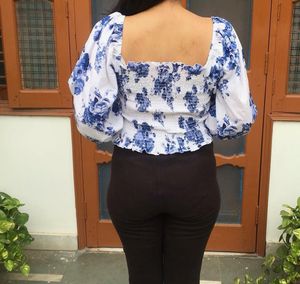 Floral Print Crop Top