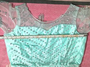 Gown Party Wear Parrot Green