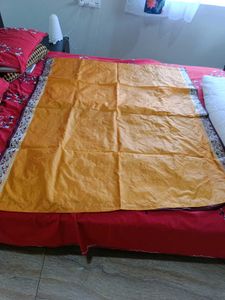 Semi Silk Saree With Machine Embroidery
