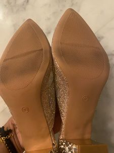 Brand New Gold High Block Heels