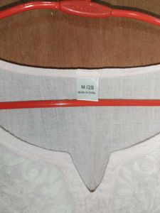 Cotton Kurta For Daily Use With White Print On It