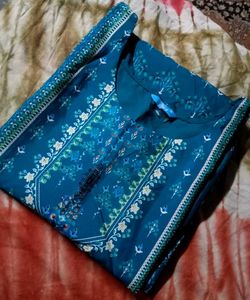 Blue Printed Kurti