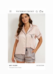 Victoria Secret Satin Pj Set of 2