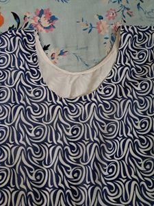 Blue &amp; White Salwar Kameez Dupatta