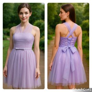 Lavender Tulle Mini Dress
