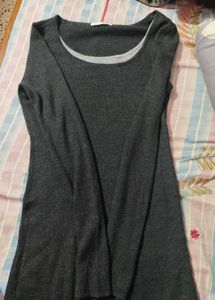 grey knit top