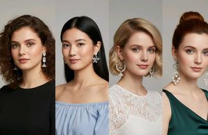 New 4 pairs of Elegant Earring Assortment