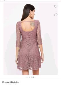 GINGER 👗Pastel Pink lace A-line Dress 👗