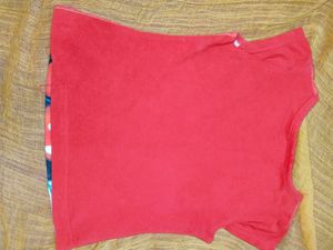 red, orange  Girls Clothing Tshirt