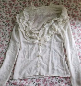 White Ruffled Shirt