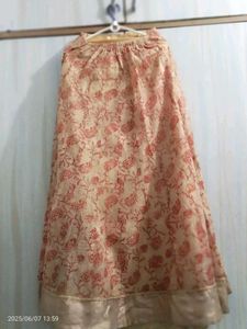 Title: Elegant Red and Cream Traditional Dress