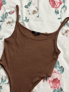 Brown Bodysuit Tank Top