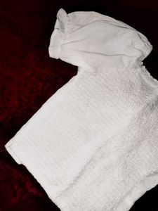 White Puff Sleeve Top