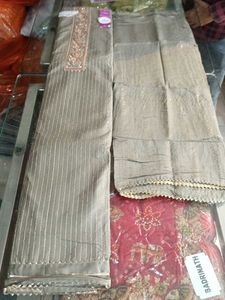 Grey & Gold Salwar Kameez Unstitched
