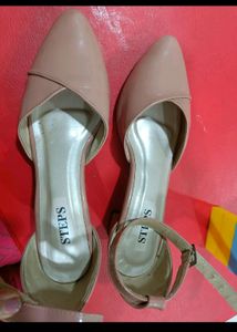 New Block Heels In Peach Colour