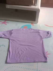 Purple Butterfly Ribbed Top