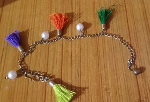 Multicolored Bracelet And Small Teddy Gift Box