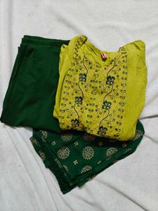 Feeding kurti with pant& dupatta