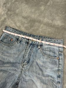 Olive Green Cargo Pants+Wide Leg Blue Denim Pant