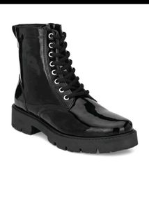 Black Patent Leather Boots