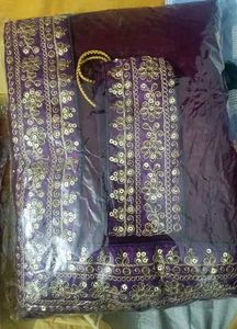 Gorgeous Purple Sequin Saree