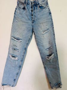 Ripped Light Wash Jeans