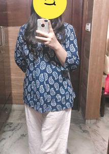 Ajio Cute Blue Kurti - L