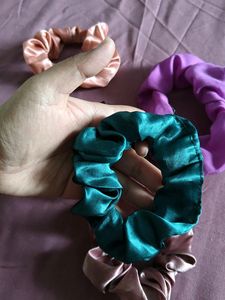 6 Scrunchies Multicolour Multicolor