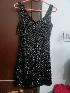 Black Sequence Mini Dress