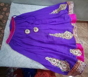 Purple Georgette Lehenga Choli