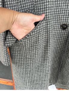 Grey Check Coat For Ladies