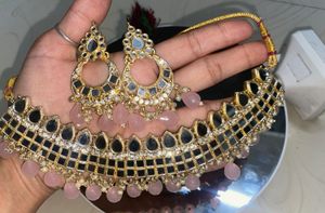 Heavy Mirror Kundan Choker Set |only paid Orders