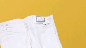 M@42 Size-34 White Denim Jeans