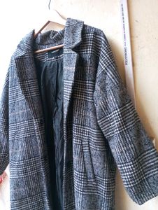 Plaid Korean Oversized Coat (Women)