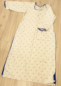 Blue And Off White Kurti