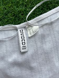 H&amp;M Basic White Crop Top
