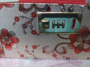 Floral Jewelry Box with Combination Lock