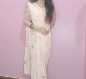 Cream Colour saree