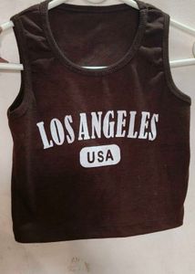 Brown Crop Top