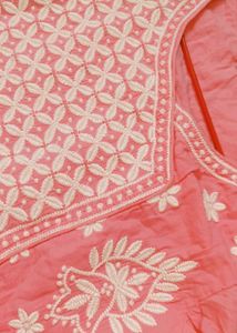 Pink Embroidered Frock
