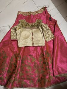 Pink & Gold Lehenga Set