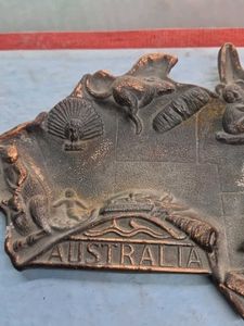 Vintage Pure Copper Australia Souvenir Dish