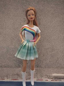 Barbie doll tshirt and skirt set