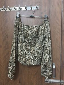 Animal Print Long Sleeve Top